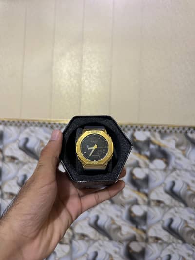 Casio G-Shock GM-2100 Gold Metal Bezel Watch – Like New