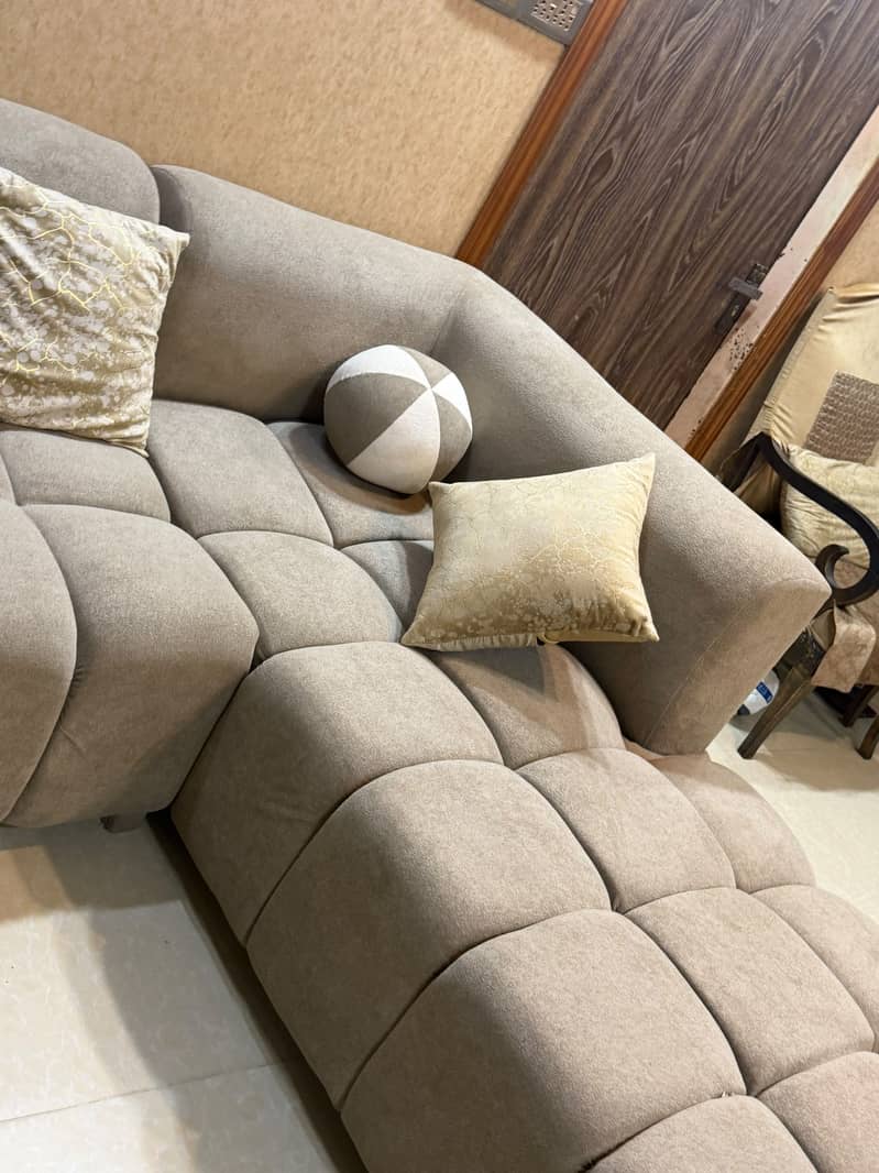 6 seater  L shape bubble sofa 4