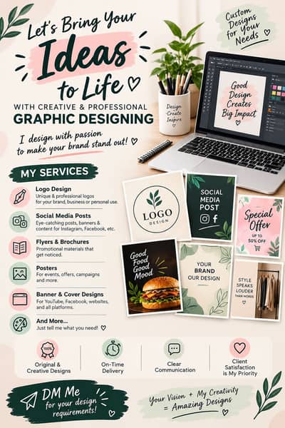 Graphic design designing work at home