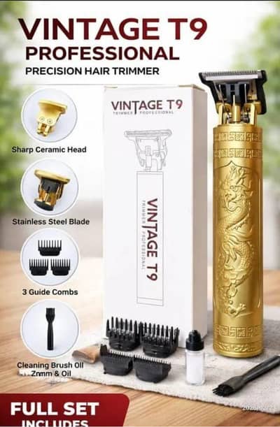 Rechargeable Hair Trimmer Vintage T9