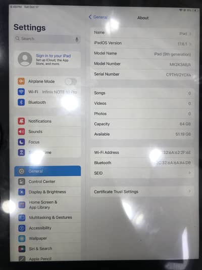 Ipad 9th generation used