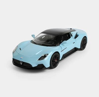 Maserati MC20 Die-Cast Model Car 1:22 Scale in Light Blue Colour