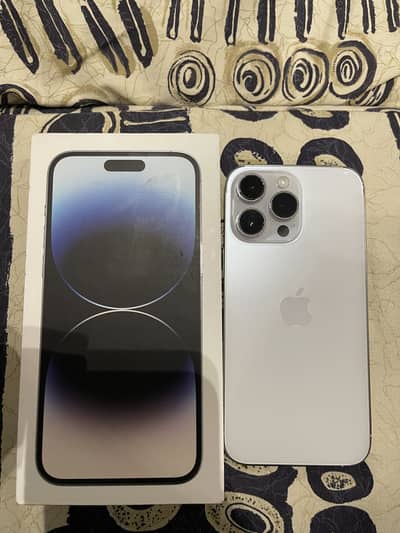 Apple iPhone 14 Pro Max 256gb jv 86 health with box 10/10 condition