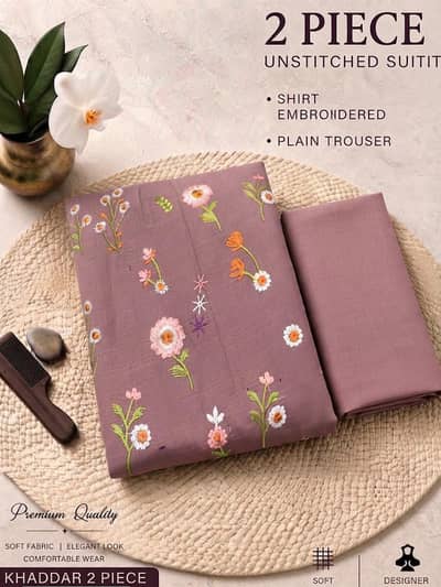 Bareeze Khaddar 2pcs embroidered suits available for Sale