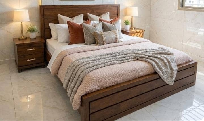 New bed set with 2side tables 1