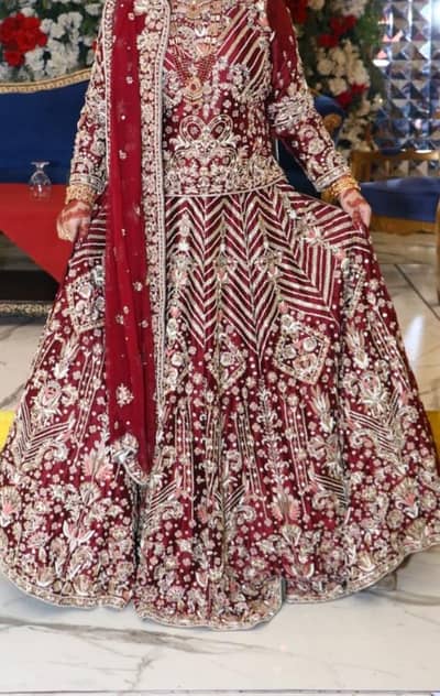 Bridal Lehnga - Wedding Lehnga - Barat Dress  - Embroidery Lehnga