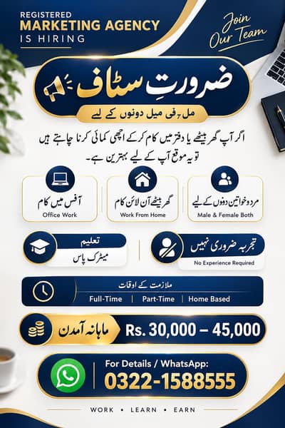 Part time, Full time, Home based, Office based