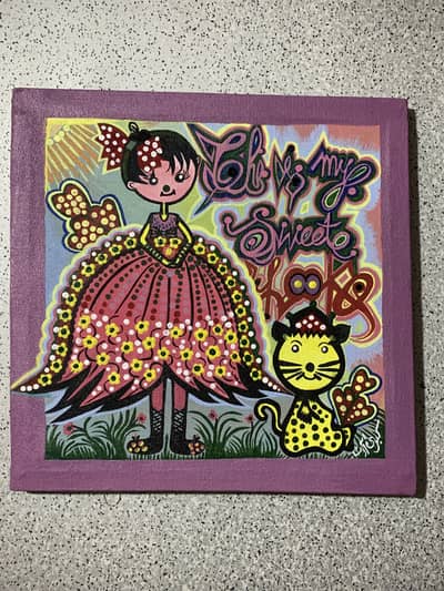 5Cute Handmade acrylic paintings kidz room|Room decor|Gift idea!