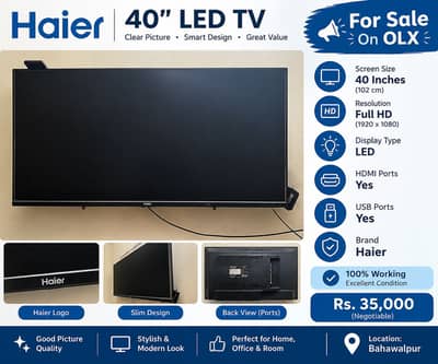 Haier led for sale in good condition