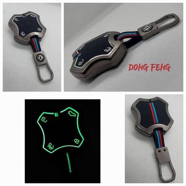 Car Dong Feng Vigo & 007 Metal Key Cover With Night Fluorescece Glow Effect With Silicone Case