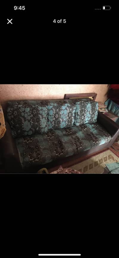Urgent Sale! Comfortable 7 Seater Sofa Set (Blue Printed)