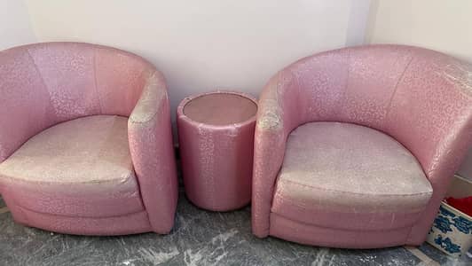 2 Seater Puffies Set with Table