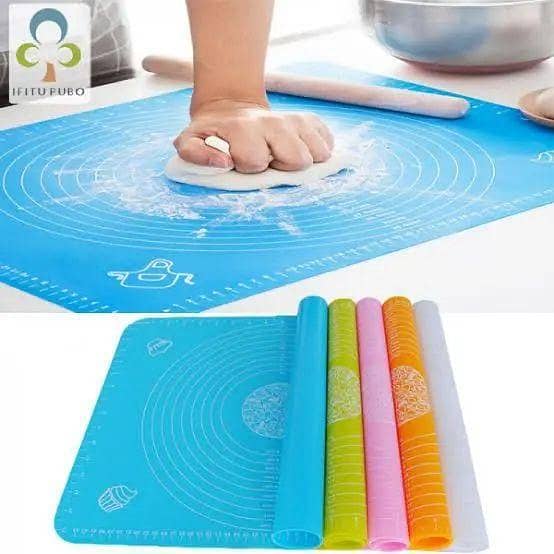 Silicone Baking Roti Mat With Measurements Heat Resistant | Non Stick Flour Rolling Mat | Baking Kneading Dough Pad