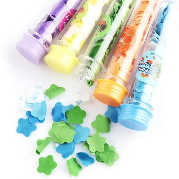 Travel Portable Hand Flower Soap Hand Washing Small Soap Tablets Tourism Paper Soap