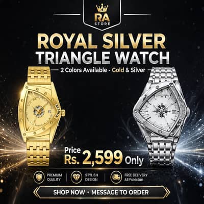 BESTWIN Royal Triangle Watch - Gold & Silver - RA STORE