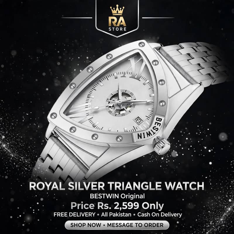 BESTWIN Royal Triangle Watch - Gold & Silver - RA STORE - Watches ...