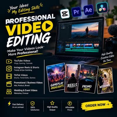 Professional Video Editing | Reels, Shorts & YouTube Videos