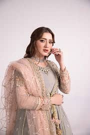 Brand New Zahra Rubab ZR-2406 Grey Formal Maxi | XL Size | Urgent Sal