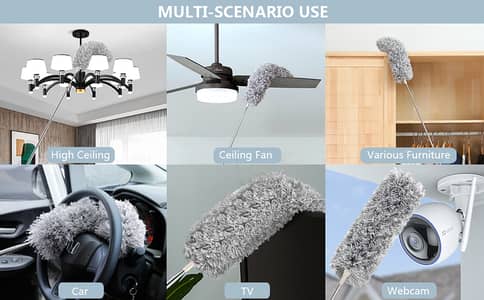 Microfiber Duster with Extension Pole Stainless Steel 30 to 100 with