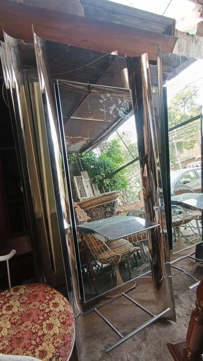 used imported parlour parlor salon saloon hair mirror dressing stainle