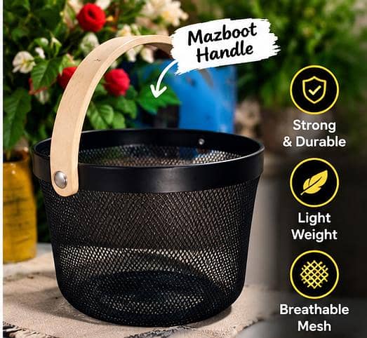 Stylish mesh basket. 1