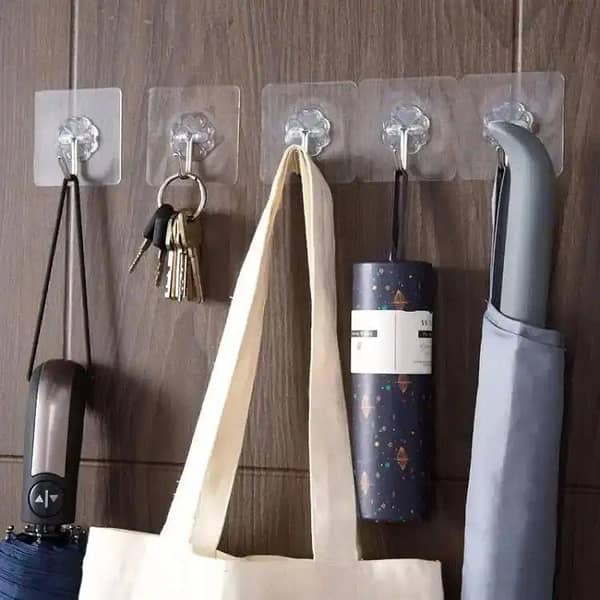Pack Of 10Pcs Adhesive Suction Cup Hooks Stick Hook Heavy Duty Sticky Wall & Ceiling & Door Nail
