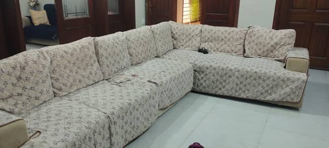 Home used L shaped sofa set and 5 seater sofa set for sale