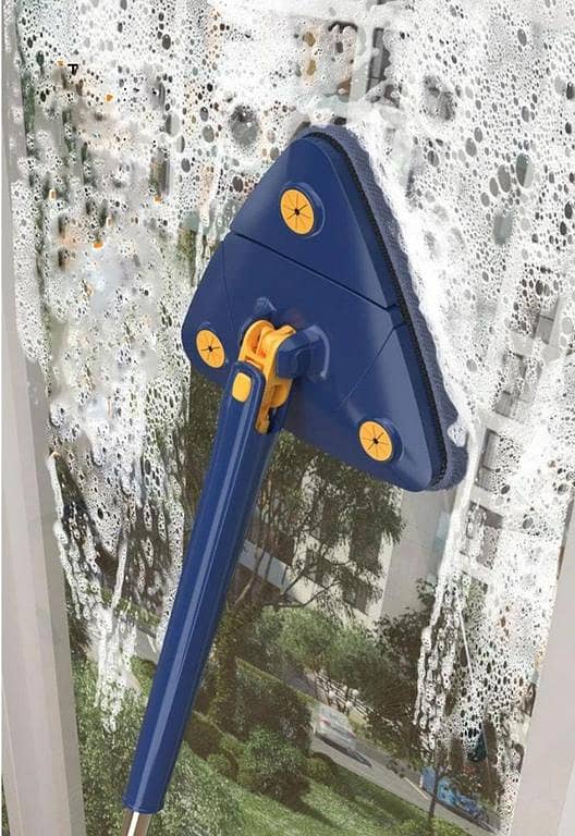 360 Twist Triangle Mop Window Glass For Home Toilet Bathroom Floor Household Cleaning Ceiling Dusting Manual Mop
