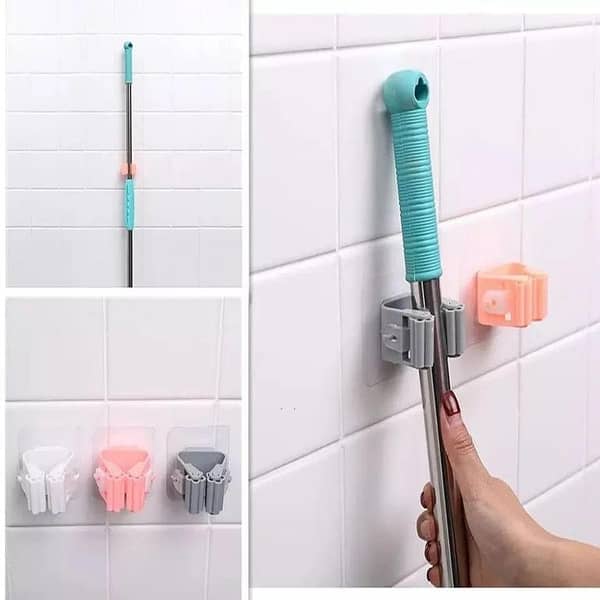 Mop Holder Wall Mounted Mop Holder Mop Hook Storage Clip Broom Wall Hanger