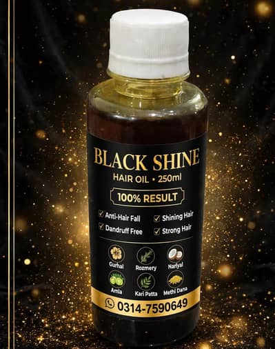 Black shine hair oil
