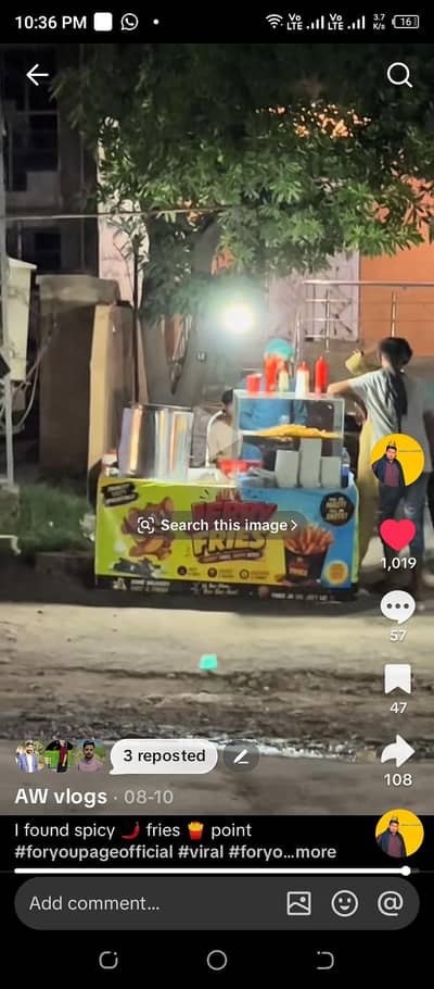 fries stall for sale