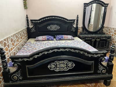 Wooden bed set