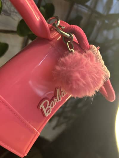 Cute barbie bag in hot pink with charm (very good quality best)