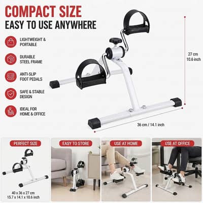 Exercise Cycle - Manual Mini Pedal Exerciser Cycle - Home Fitness