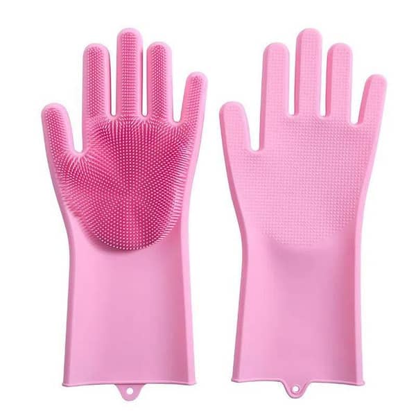 Washing Gloves Silicone Waterproof Insulated Gloves Bathroom Kitchen And Bathroom Cleaning Car Wash Multi-Purpose Gloves