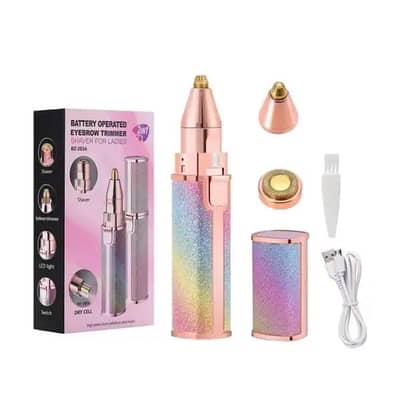 2-in-1 Flawless Facial Hair Remover - Rechargeable - For Girls
