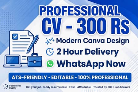 professional CV/Resume Making-Canva Design -Mansehra