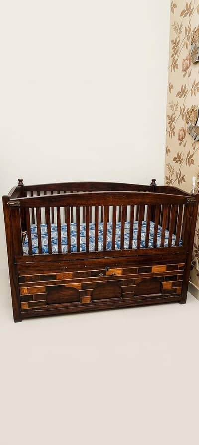 wooden baby cot
