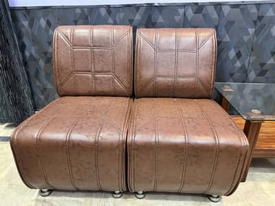 leather sofa seats. 2 seats
