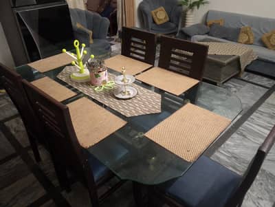 6 chairs with dinning table