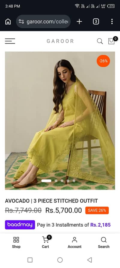 Lawn Three piece