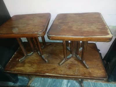 ​Purani Lakdi ki Table aur Chowki set