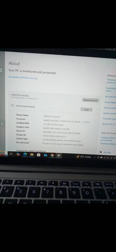 HP ELITEBOOK 830 G7 16/256 i7 10 gen