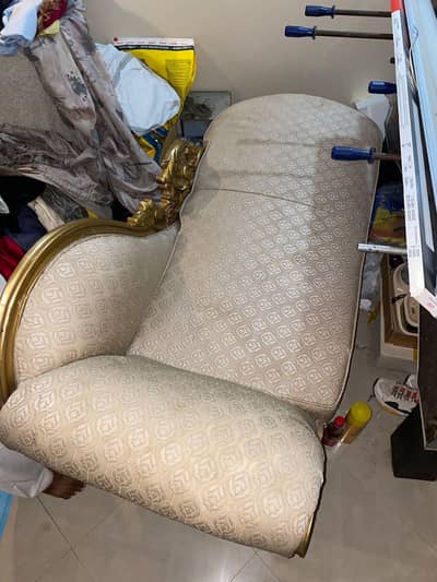 wooden sofa in  good condition