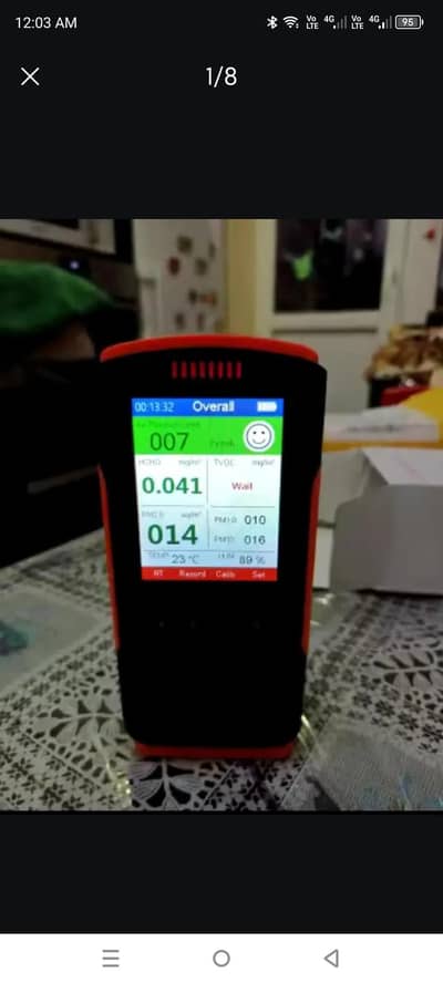 USB Rechargeable Air Quality hand tool AQI PM 2.5 SMOG Meter Purifier