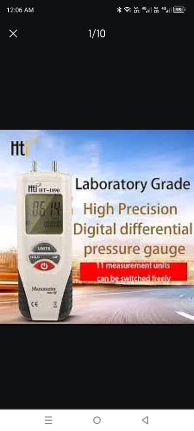 2-in-1 Anemometer hand tool  Digital Monitoring Wind Speed Meter