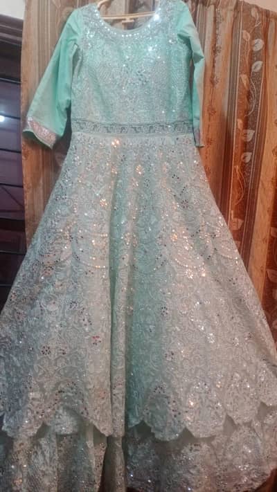 Mint green bridal maxi