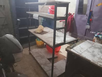 Office rack with severe portions