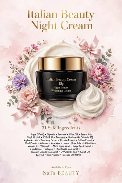 NIGHT CREAM (Italian formula) available in whole sale price