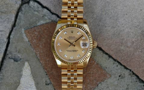 Rolex DateJust Diamond Dial Jubilee Gold